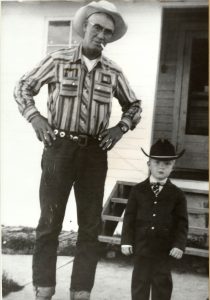 Jim Taylor with his father.