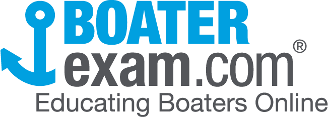 BOATERexam logo, boater safety course online concept. 