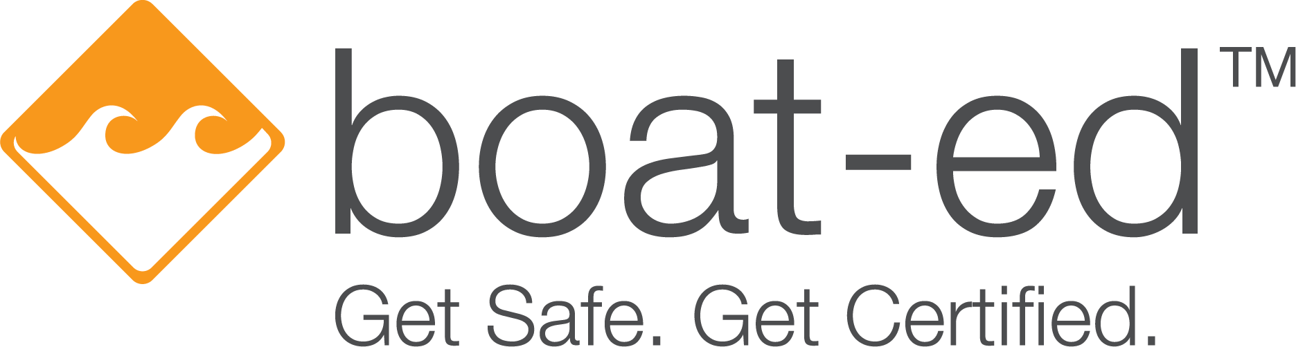 Boat-Ed logo, boater safety course online. 