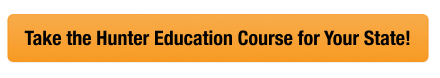 Button to take the hunter education course for your state through Hunter-Ed, safe hunting concept.