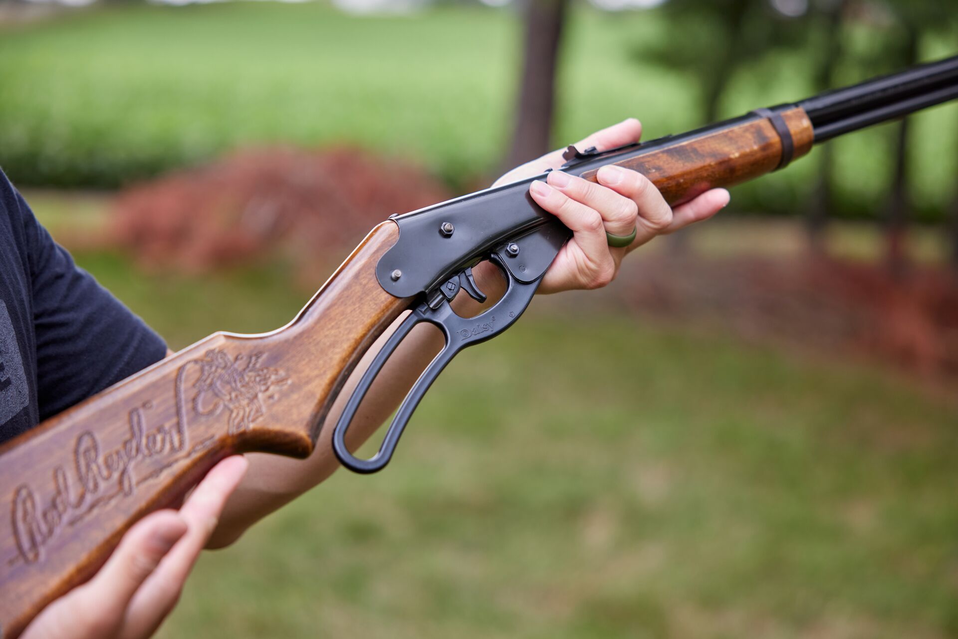 Close-up of a bb gun. 