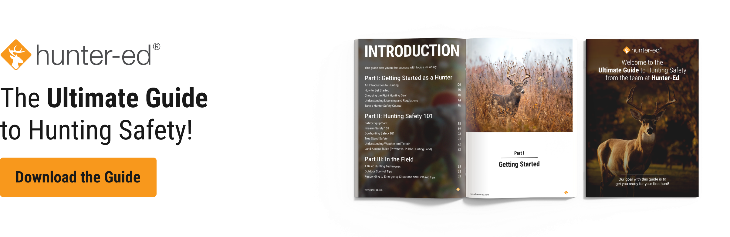 Image encouraging readers to download the Ultimate Hunting Safety Guide from Hunter-Ed.