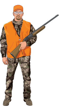 Illustration of the cradle carry for firearms. 