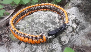 Paracord orange dog collar