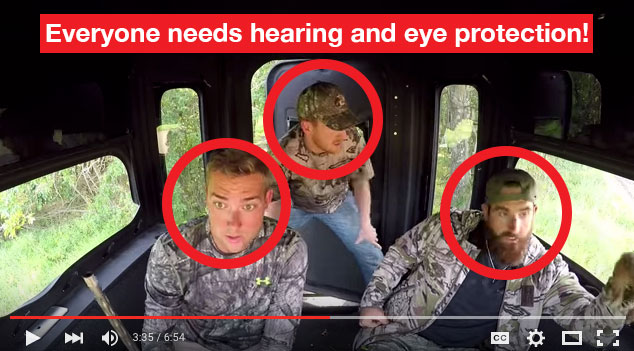everyone needs hearing and eye protection!